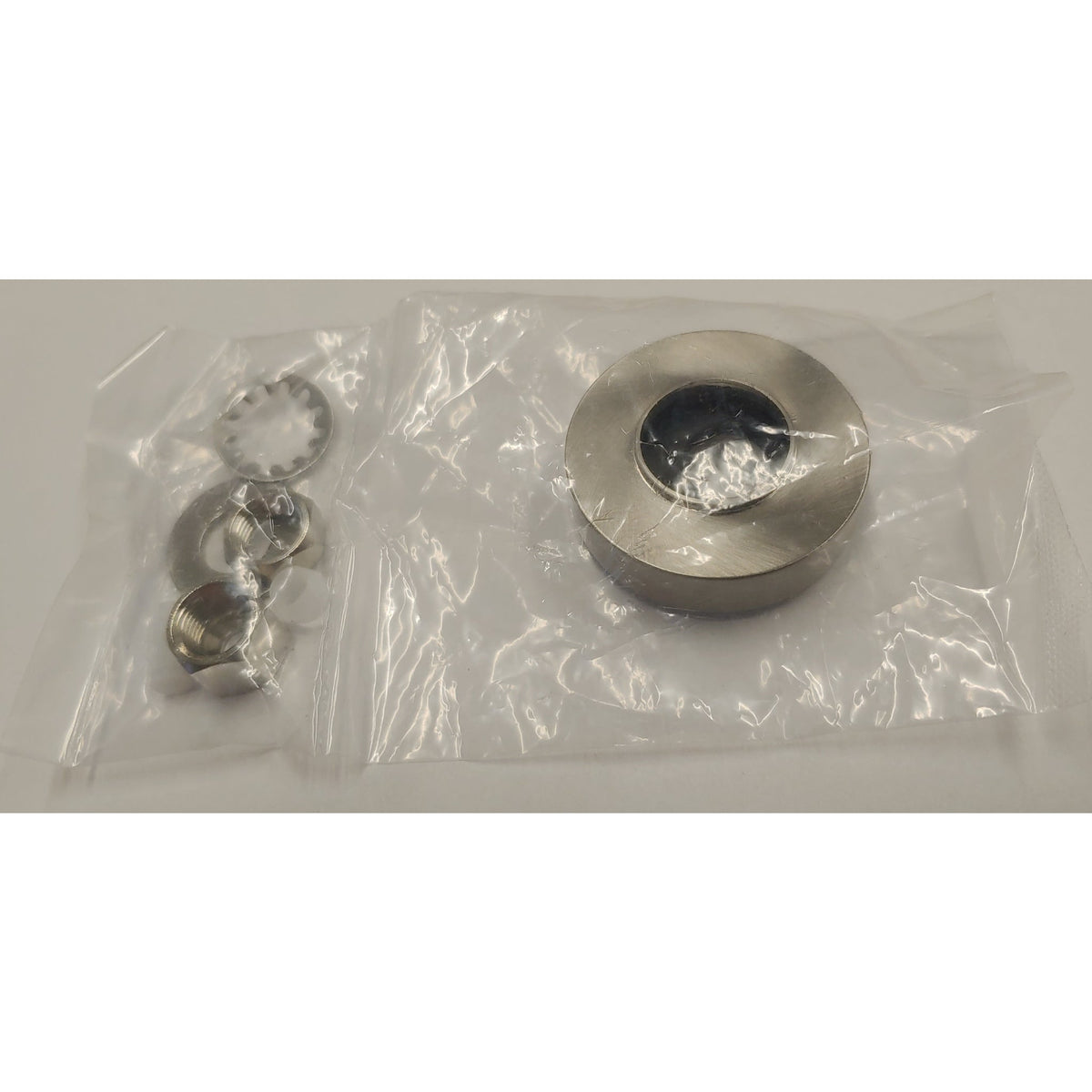 Brushed Nickel escutcheon plate and mounting hardware pack for Metpure FA-08/FA-09 RO faucet