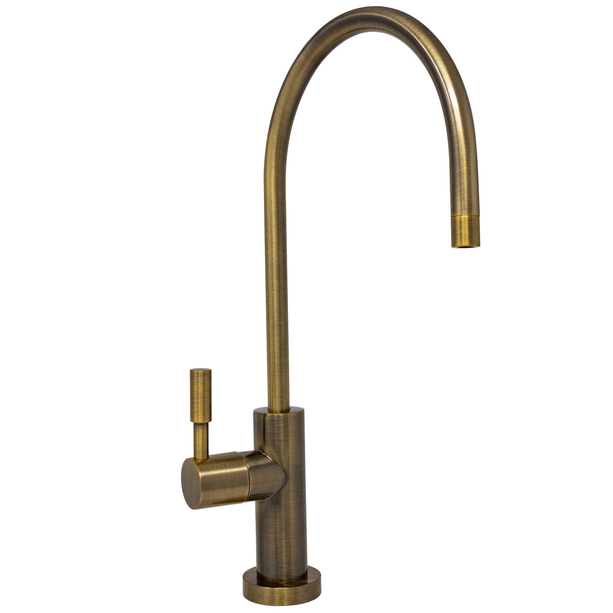 Water Filtration Faucet Antique Brass Large Euro Style Reverse Osmosis Non Air Gap. Certified by NSF.