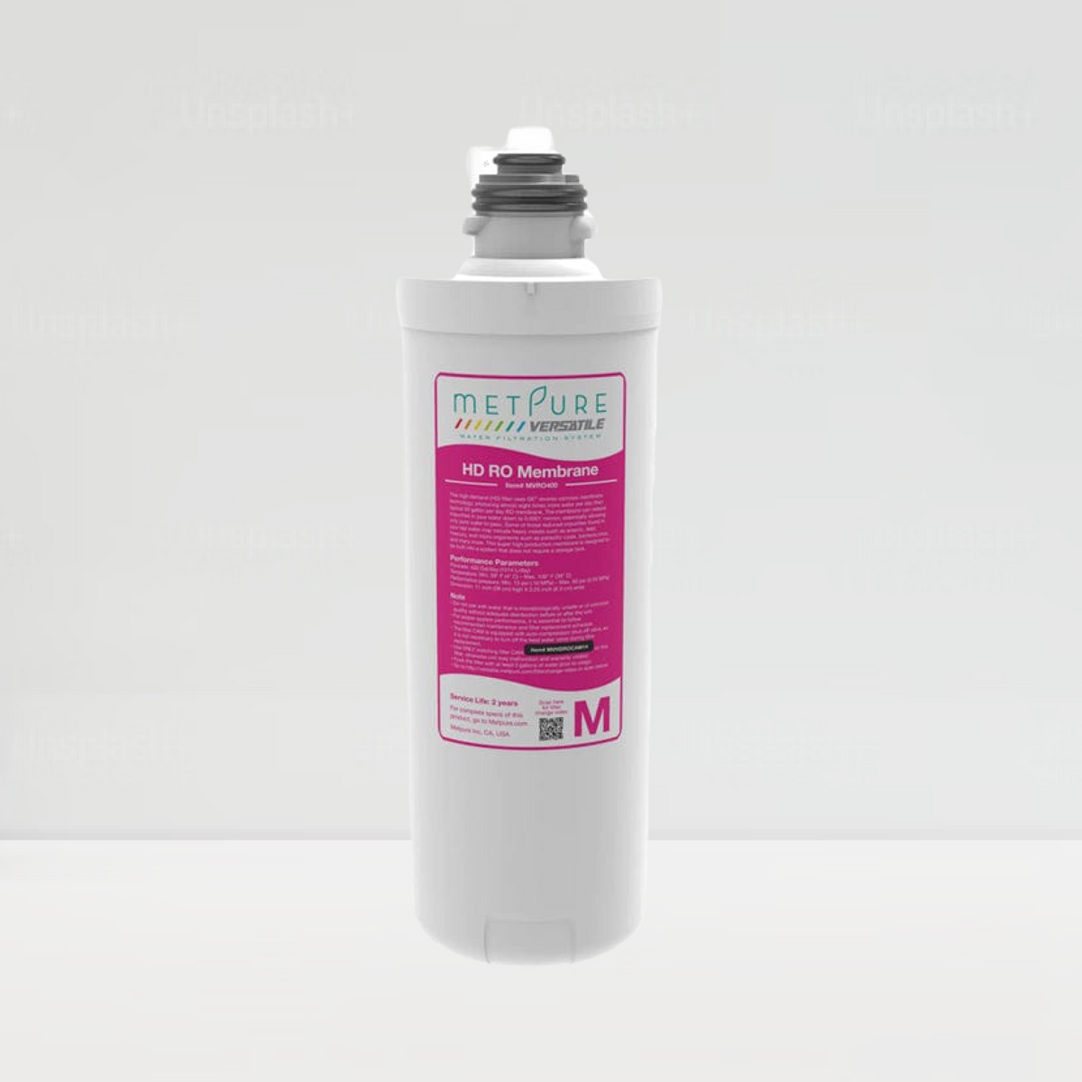 Metpure Versatile Magenta M 400 GPD high demand reverse osmosis membrane quick twist filter, 11 x 3.25 inch - view 2
