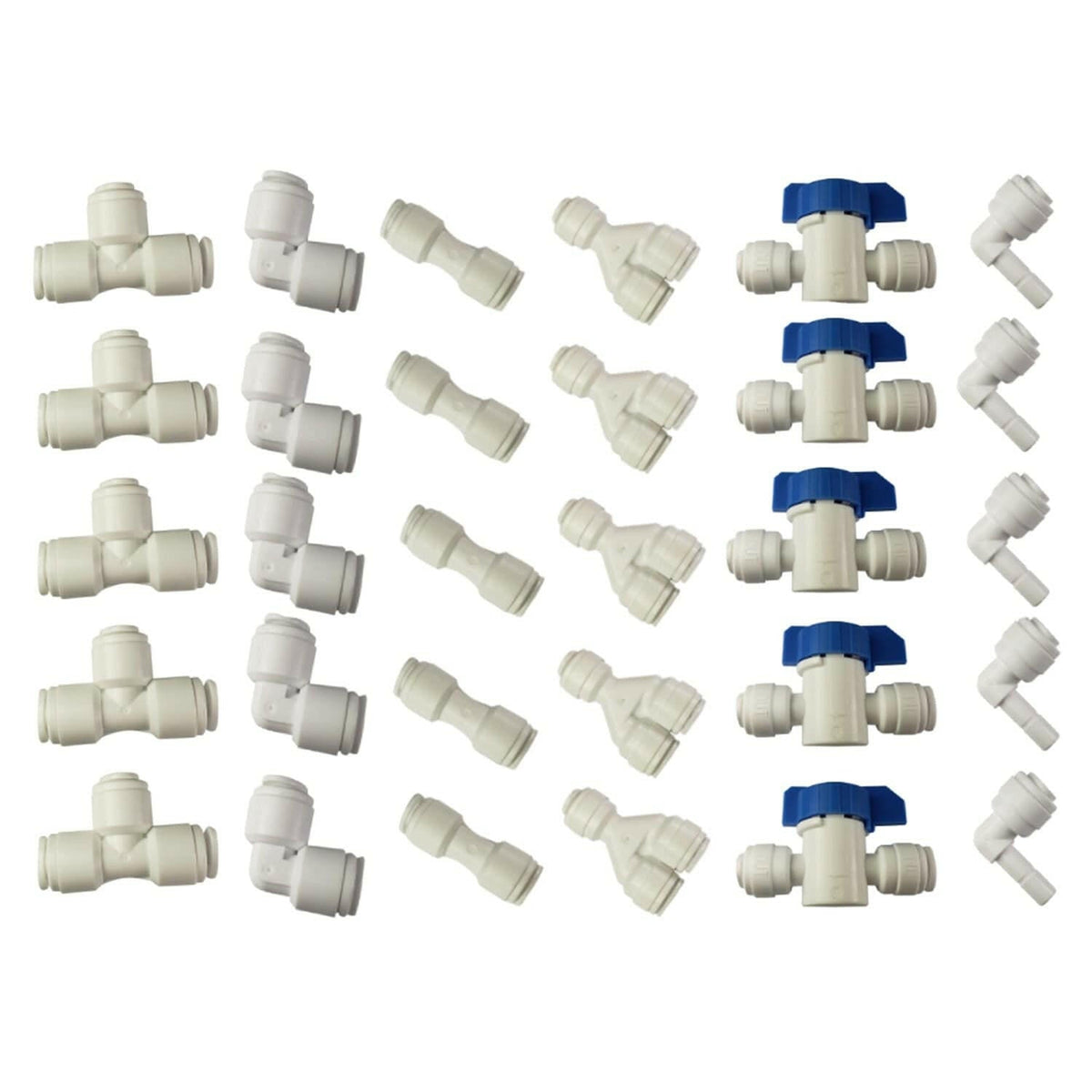 Metpure 1/4 inch OD quick connect reverse osmosis fittings variety 30 pack - view 2