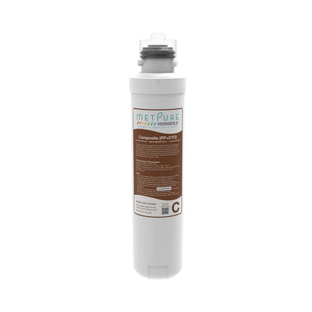 Metpure Versatile Chocolate C polypropylene and carbon block composite quick twist filter, 11 x 2.5 inch