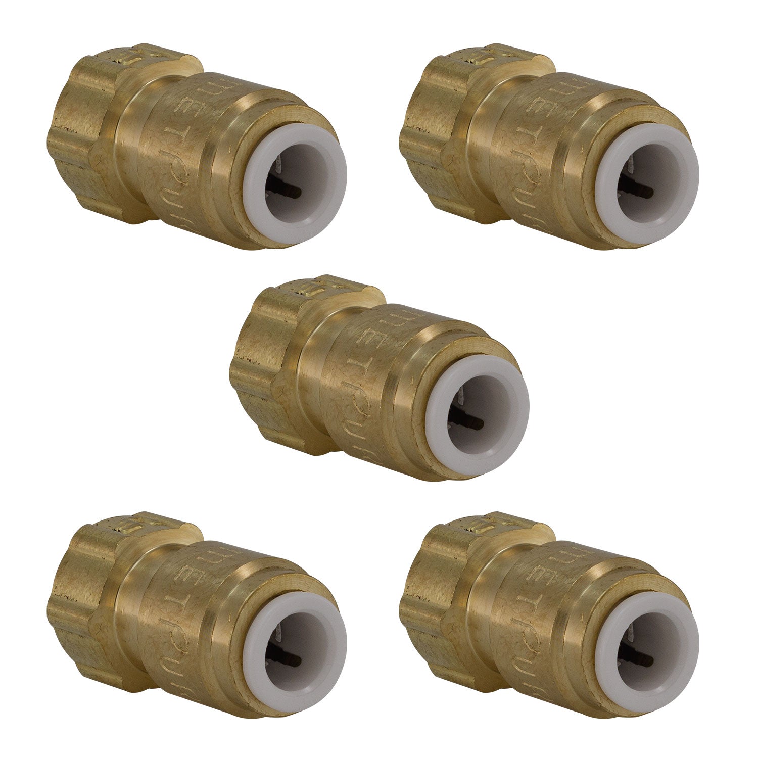 1/4OD Quick Connect x 1/4 COMP Female Brass Adapter 5 Pack