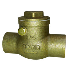 1/2 inch lead free brass swing check valve with sweat C x C ends