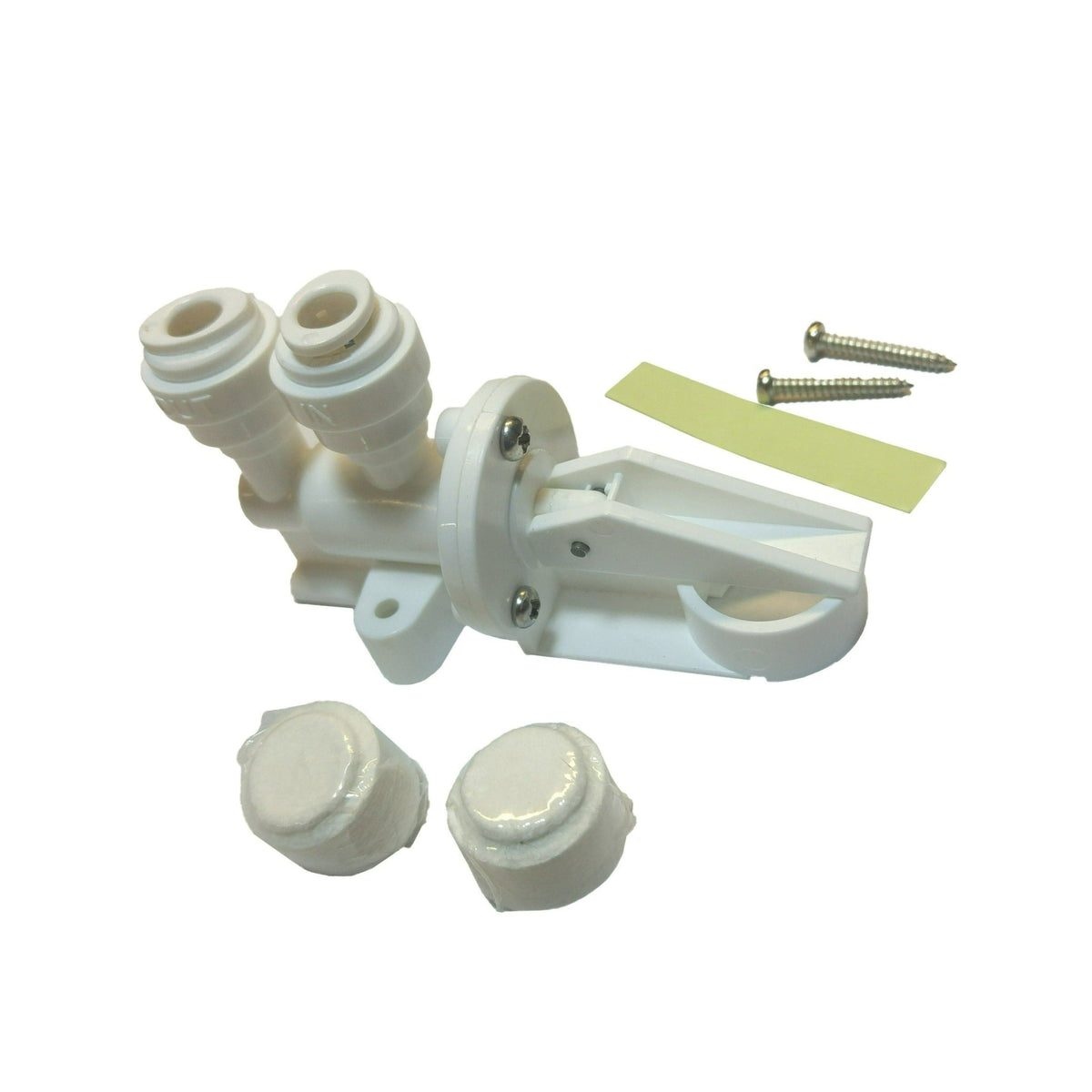 White 3/8 inch OD quick connect mechanical leak detector for RO water filtration system