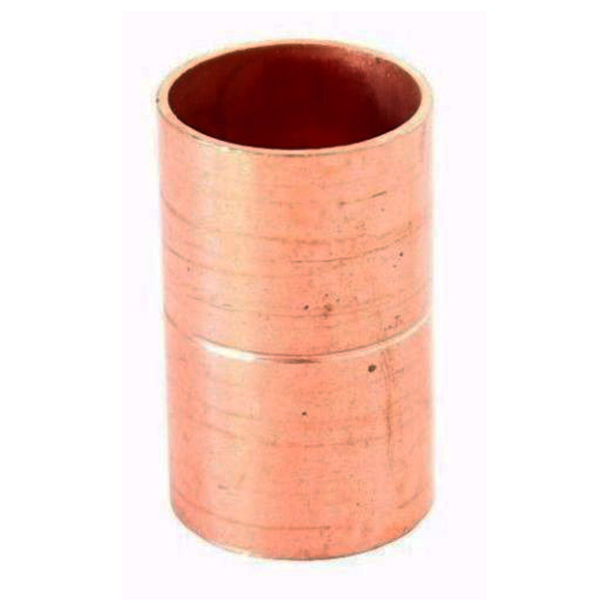 1/2 inch rolled stop copper coupling, C x C - single piece view