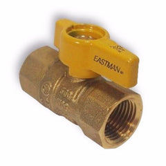 1/2" Brass Straight Gas Ball Valve FIP x FIP Threaded Ends
