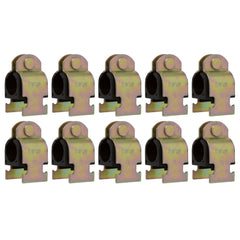 Rubber Cushion Steel Strut Clamp 3/4" NOM (7/8" OD) for Mounting Copper Piping, PEX Pipe, CVPC Tubing to Strut Channels [5 Pack x 2]