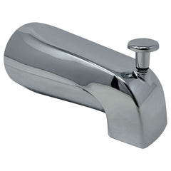 Adjustable Tub Diverter Spout, Zinc Body - Chrome, Diverter on Nose, 3/4" to 1/2" IPS Inlet, Adjusts up to 1"