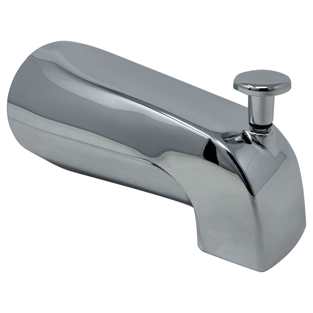 Adjustable Tub Diverter Spout, Zinc Body - Chrome, Diverter on Nose, 3/4" to 1/2" IPS Inlet, Adjusts up to 1"