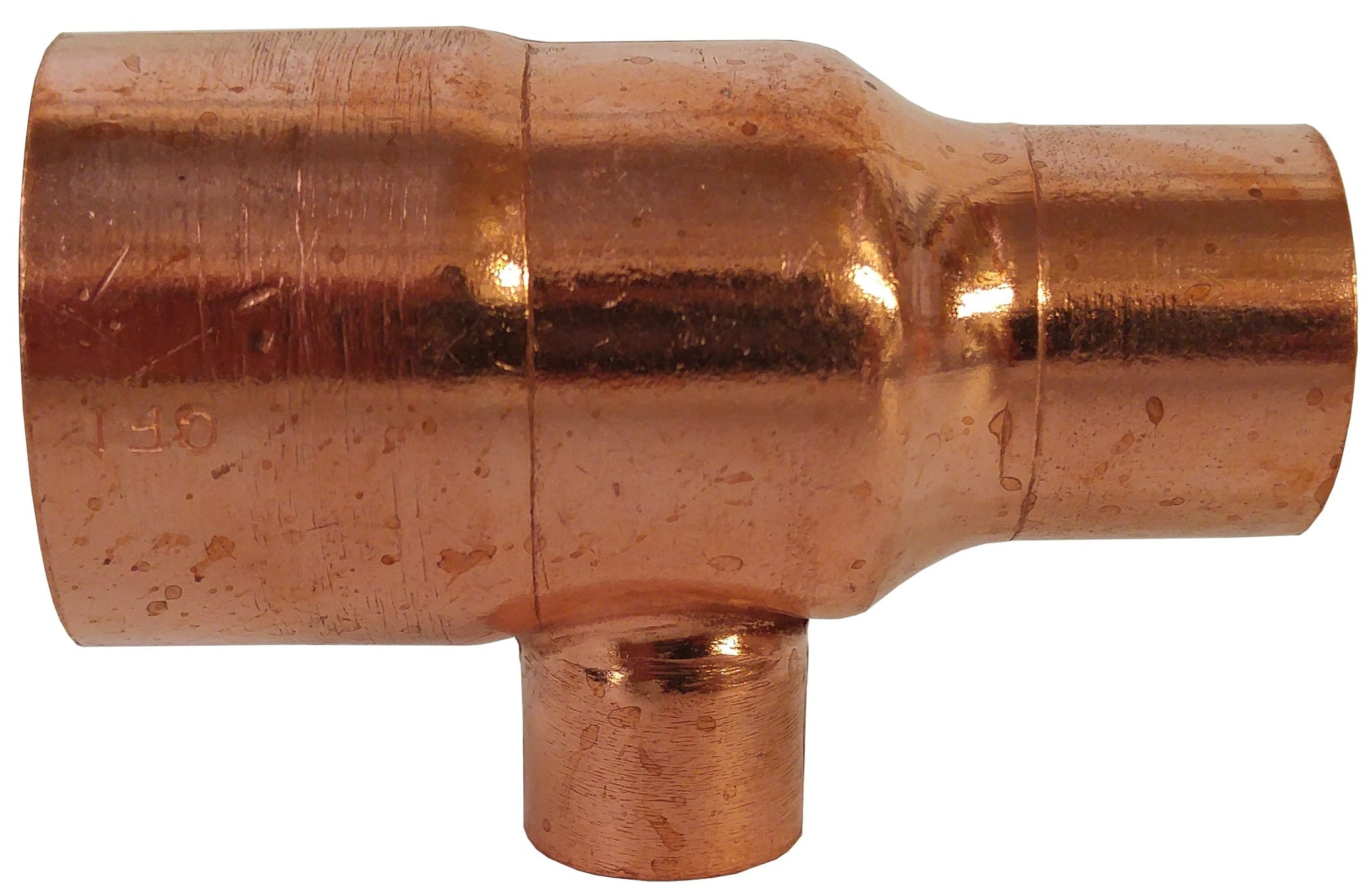 2-1/2" x 2" x 1-1/2" Reducing Tee C x C x C Copper, Low Lead