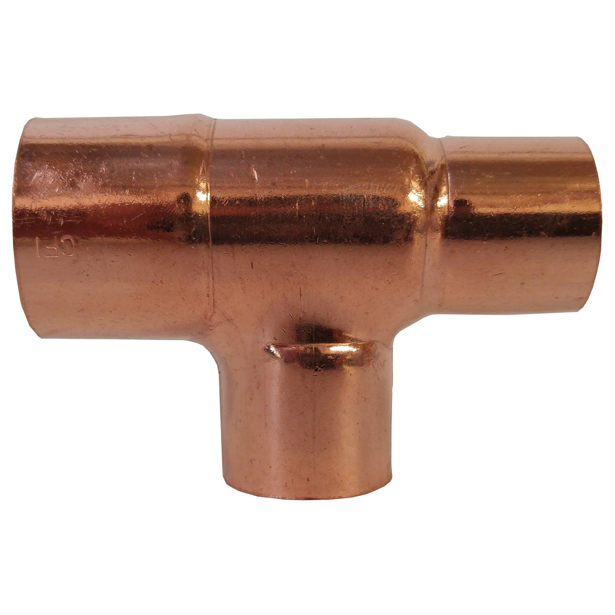 1 inch x 1/2 inch x 1/2 inch copper reducing tee, C x C x C