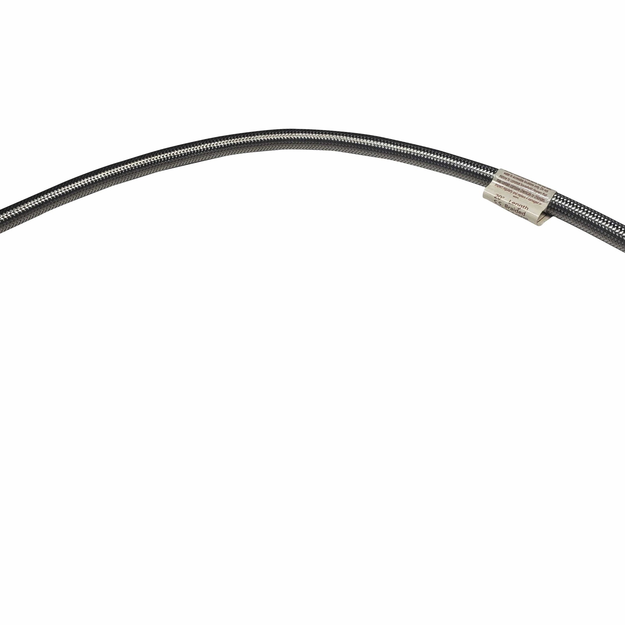 16" x 1/2" FIP x 3/8" COMP Stainless Steel Supply Line, Lavatory/Sink Connector