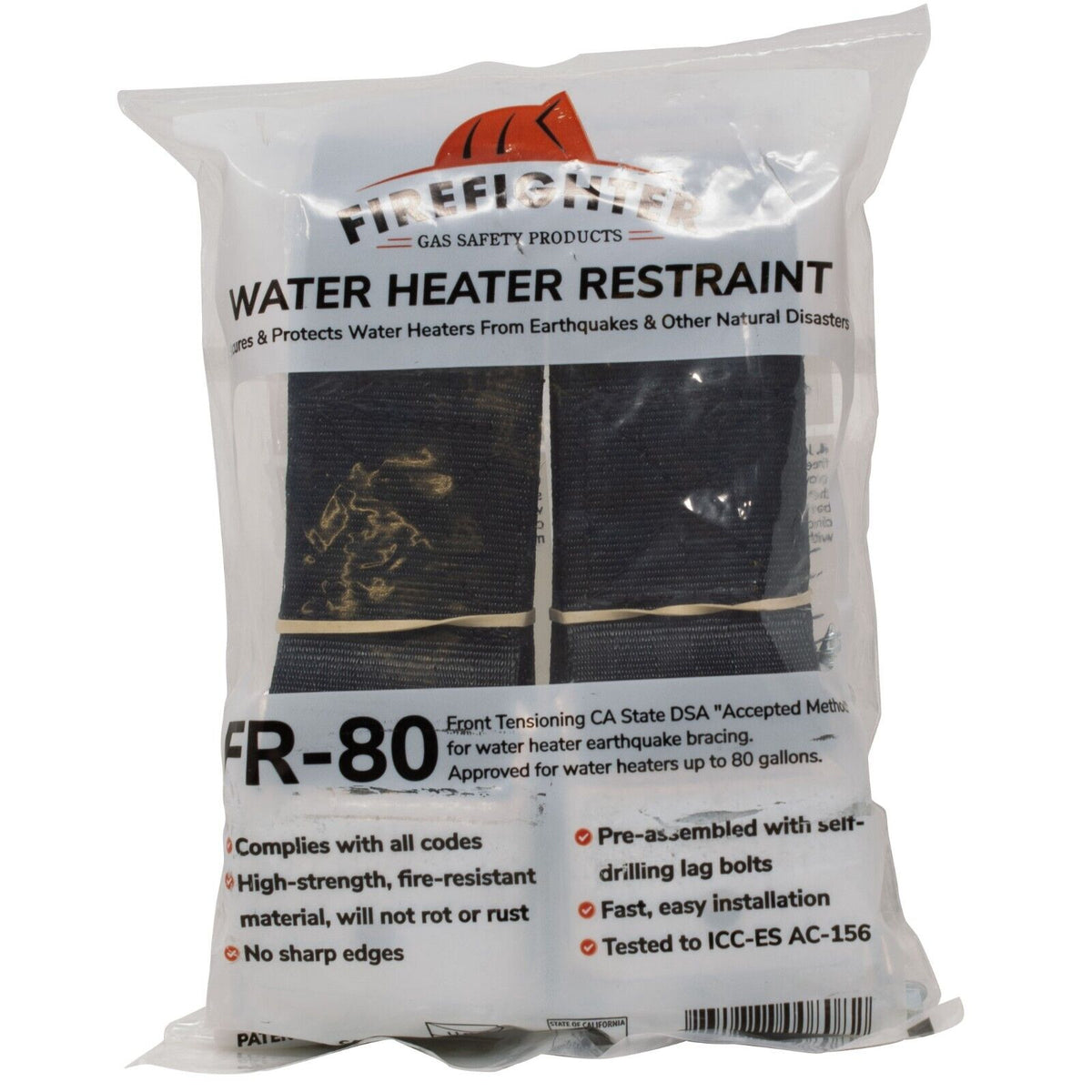 Water Heater Strap 80 Gal (Soft Belt Style) - 2 pack