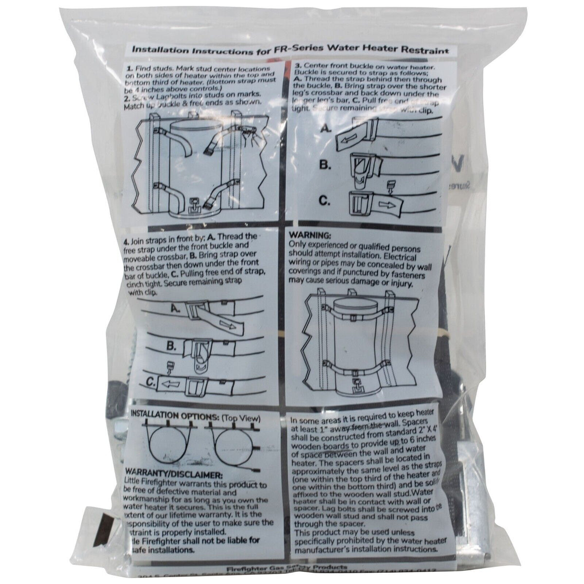 Water Heater Strap 80 Gal (Soft Belt Style) - 2 pack