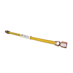 Yellow Polymer Coated Stainless Steel Tube 3/4" ID (1" OD) Connector with 3/4" MIP x 3/4" FIP Gas Flex Connector (18" Length x 3/4" ID)