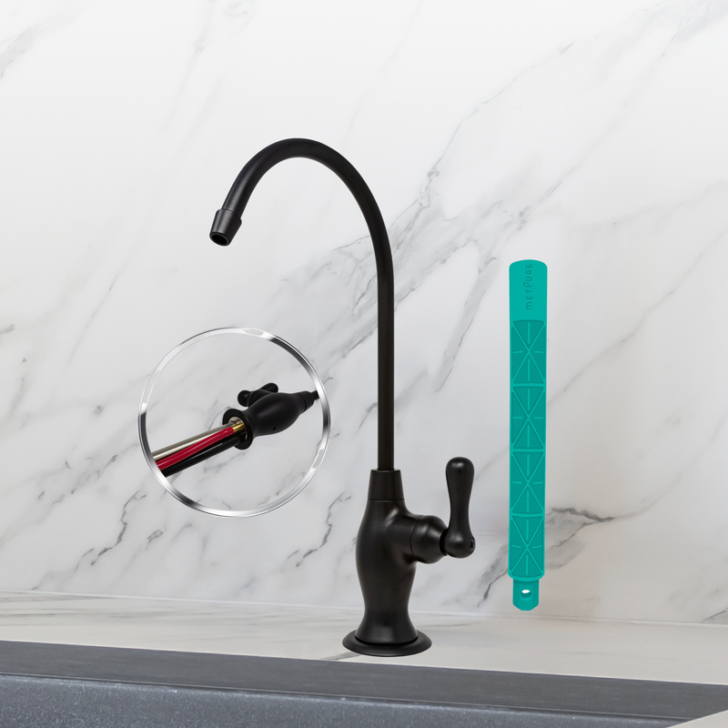 (Bundle Only) Vase Style Airgap RO Faucet Reverse Osmosis Ceramic Disc Faucet with 2 Pre-installed Tubings. NSF Certified.