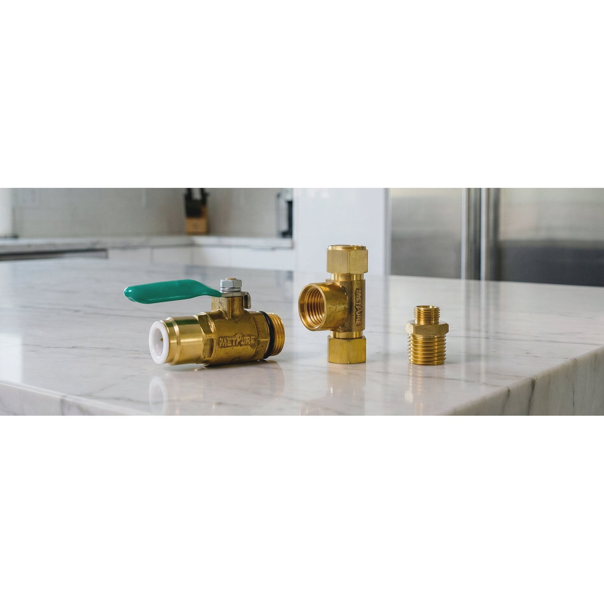 Metpure Ice Maker & Refrigerator Water Line Kit, 1/4" OD, 25 ft Tubing with Shut-Off Valve