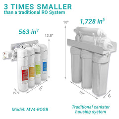 Metpure Versatile MV4-RALB 4 stage reverse osmosis water filtration system with faucet and tank
