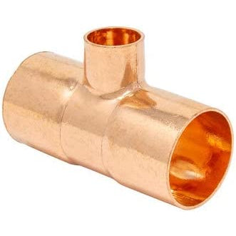 1 inch x 1 inch x 1/2 inch copper reducing tee, C x C x C