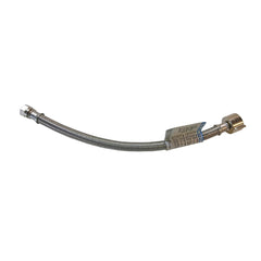 Two 12 inch braided stainless steel toilet supply lines, 7/8 inch ballcock x 3/8 inch compression