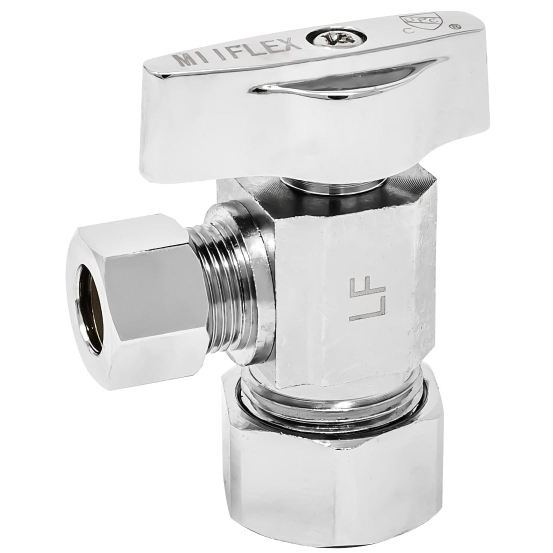 Angle Stop 5/8 inch OD (1/2 inch NOM) x 1/2 inch OD COMP 1/4 Turn