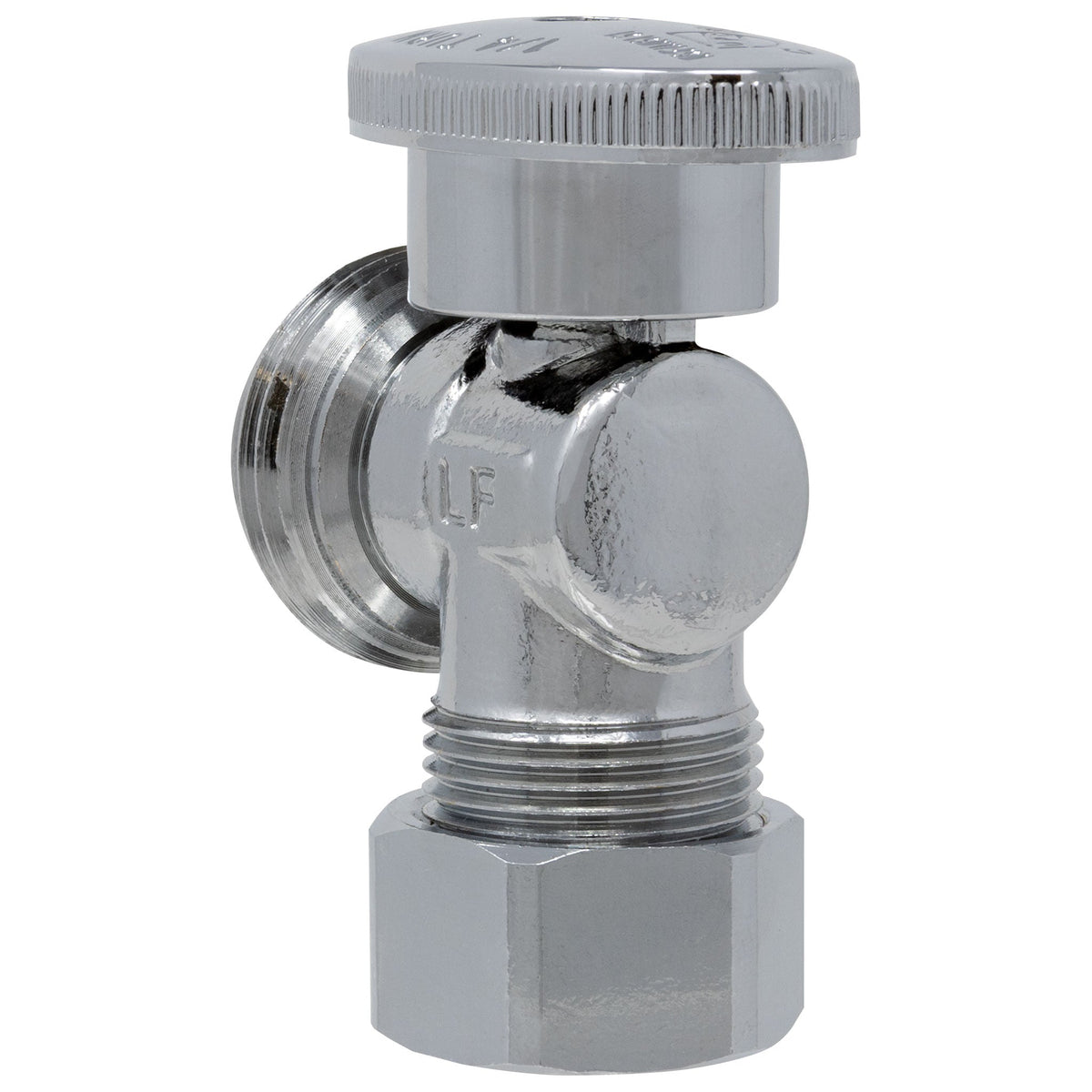 1/4 Turn Washing Machine Valve, 5/8 inch OD Compression x 3/4 inch MHT, Chrome Plated Brass - view 4