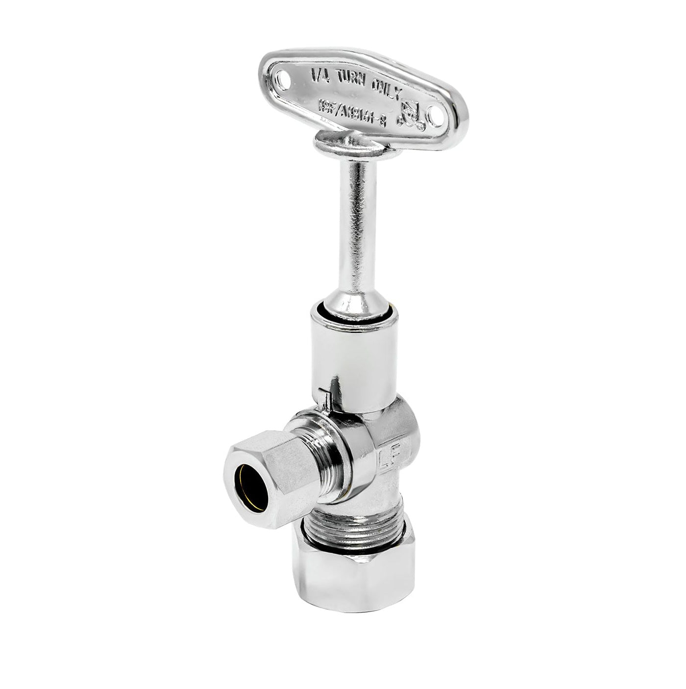 Angle Stop 5/8" OD - 1/2" NOM x 3/8" OD comp with Loose Key 1/4 Turn