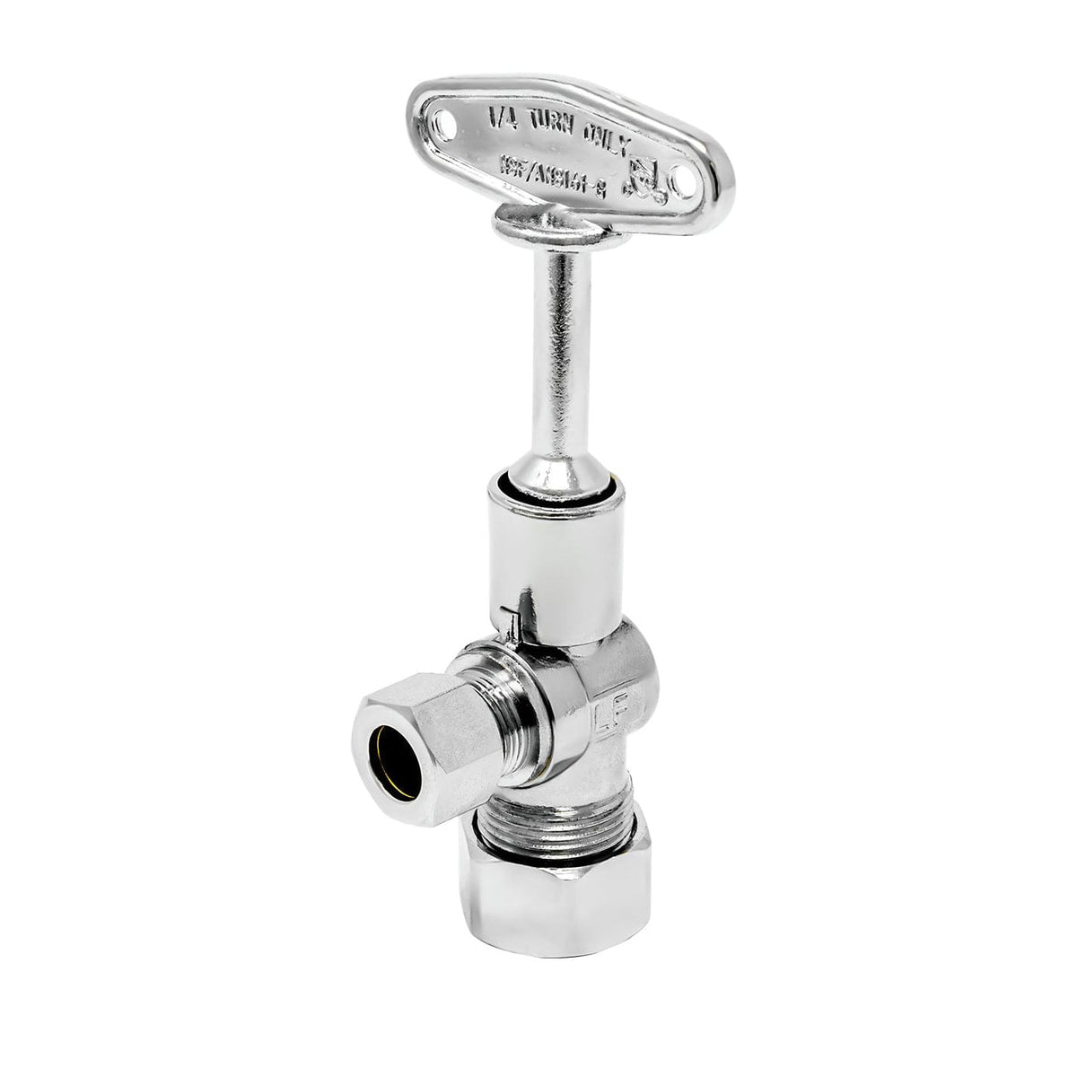 Angle Stop 5/8 inch OD (1/2 inch NOM) x 3/8 inch OD COMP with Loose Key 1/4 Turn