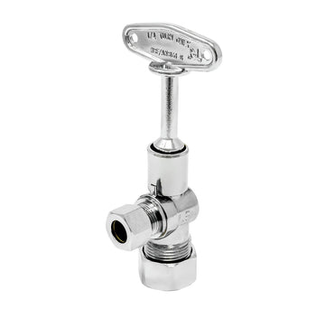 Angle Stop 5/8" OD - 1/2" NOM x 3/8" OD comp with Loose Key 1/4 Turn