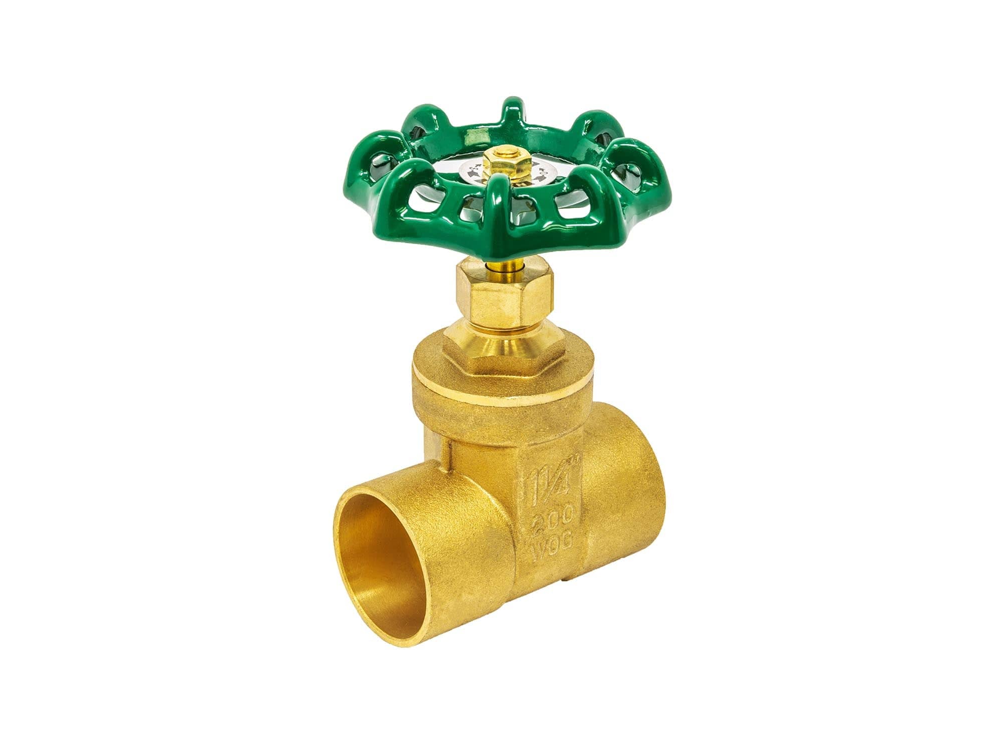 Brass Gate Valve Solder 1-1/2"