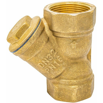 1" LF Brass Y Strainer, Y-Pattern, Horizontal Swing, IPS, Lead Free, 200PSI