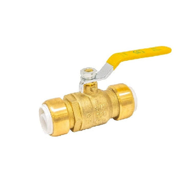 1/2" x 1/2" Push Fit Ball Valve. Lead Free. NSF Certified