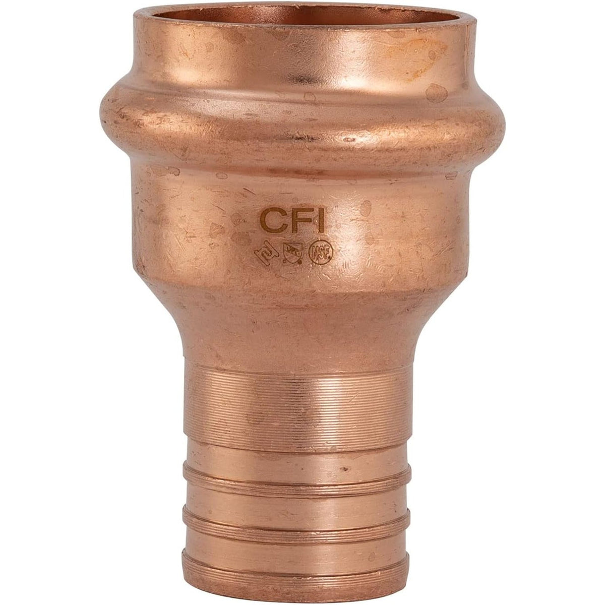 1" Press x 1" PEX B Crimp Copper Fitting, ProPress Compatible (1 or 10 Pack)