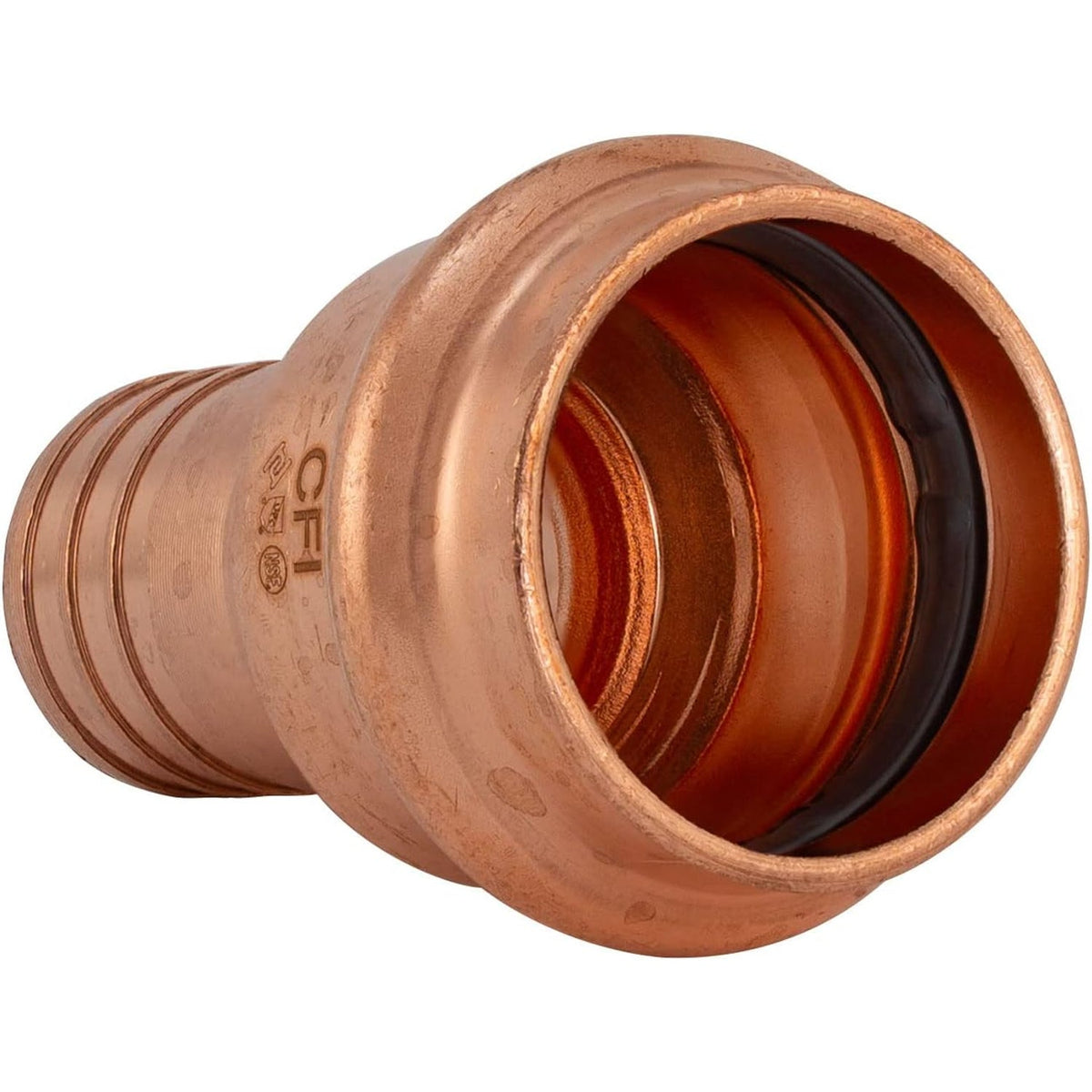 1" Press x 1" PEX B Crimp Copper Fitting, ProPress Compatible (1 or 10 Pack)