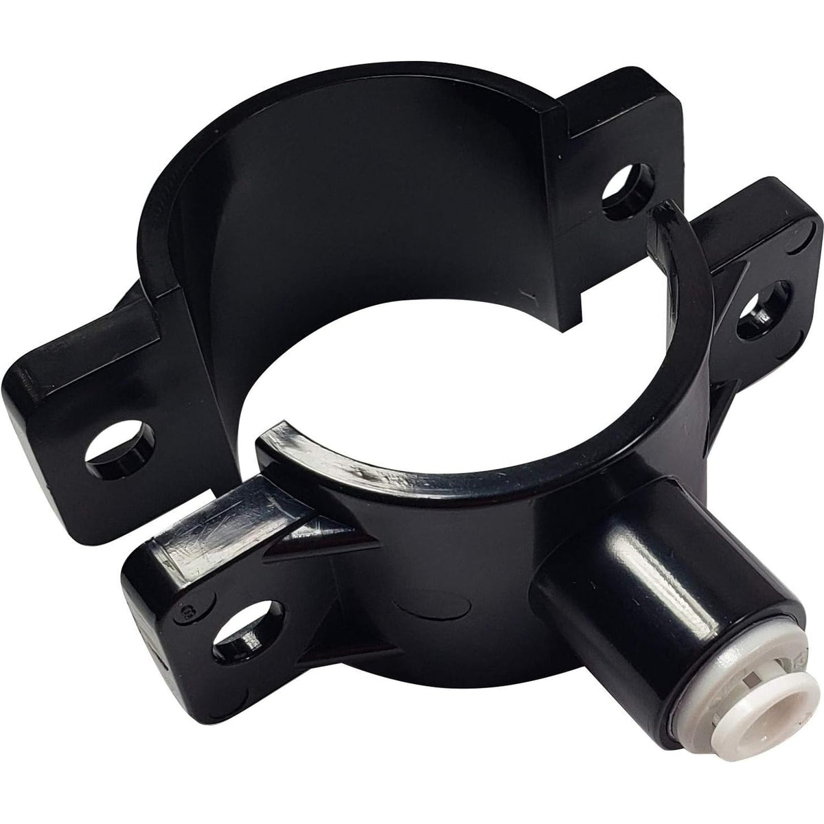 3/8" OD Quick Connect RO Drain Saddle Valve, Fits 1-1/4" to 1-1/2" Drain Pipe