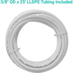 Metpure Ice Maker & Refrigerator Water Line Kit, 3/8" OD, 25 ft Tubing with Shut-Off Valve