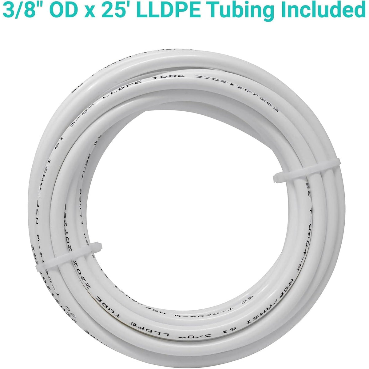 Metpure Ice Maker & Refrigerator Water Line Kit, 3/8" OD, 25 ft Tubing with Shut-Off Valve