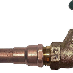 Lead free heavy-duty MIP hose bibb on copper pipe - side view