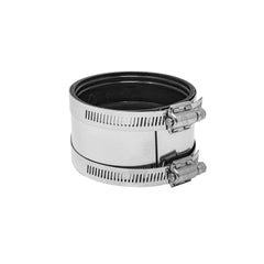 1-1/2 inch Shielded Transition Coupling with Stainless Steel Band and Clamps, for Cast Iron, Plastic and Steel - view 2