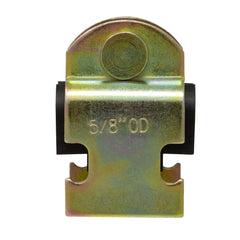 Zinc plated steel strut clamp with rubber cushion for 1/2 inch NOM pipe, 5 pack