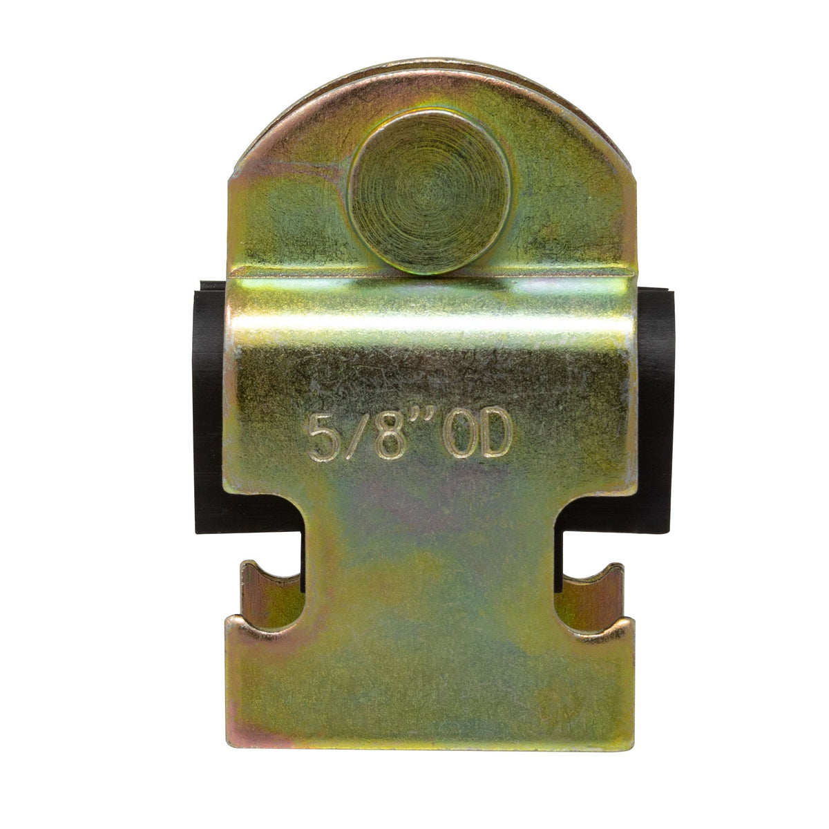 Zinc plated steel strut clamp with rubber cushion for 1/2 inch NOM pipe, 5 pack