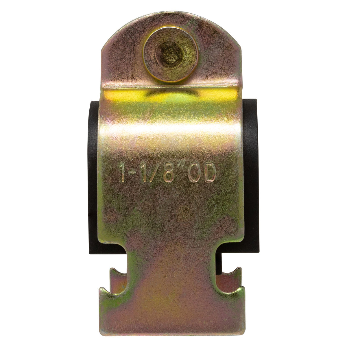 Zinc plated steel strut clamp with rubber cushion for 1 inch NOM pipe, 5 pack