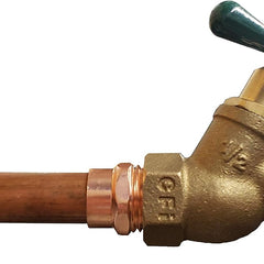1/2 inch FIP lead free hose bibb installed on copper pipe