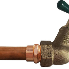 3/4 inch FIP lead free heavy-duty hose bibb installed on copper pipe