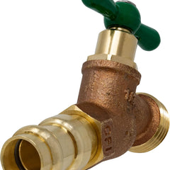1/2 inch press x 3/4 inch MHT no-kink hose bibb - press inlet view