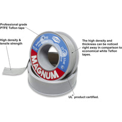 Magnum High Density Tape PTFE Grey 10 Pack