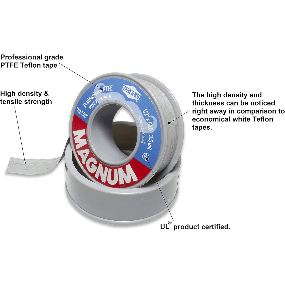 Magnum High Density Tape PTFE Grey 10 Pack