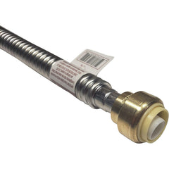 3/4" Push-Fit x 3/4" FIP 24" Stainless Steel Water Flex Connector (1 or 2 Pack)