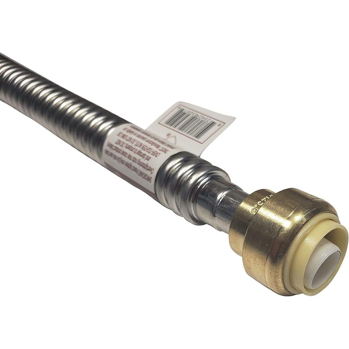 3/4" Push-Fit x 3/4" FIP 24" Stainless Steel Water Flex Connector (1 or 2 Pack)