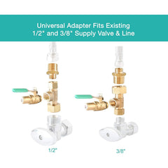 Metpure Ice Maker & Refrigerator Water Line Kit, 1/4" OD, 25 ft Tubing with Shut-Off Valve